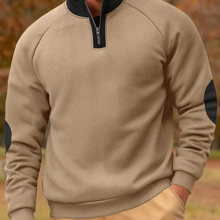 Color-Block Half-Zip Sweater