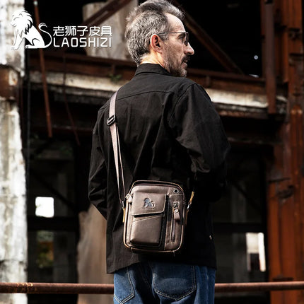 Men's Small Cowhide Single-shoulder Bag genuine leather fashion