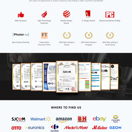 DIBELLAY SJCAM C100 Plus 4K Action Camera – 30M Waterproof, 2.4G WiFi, EIS, Sports & Motorcycle Use