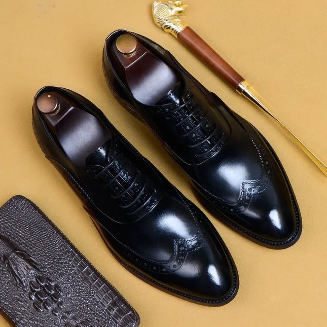 Oxford Shoes for Men Black Burgundy