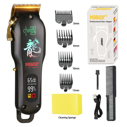 MAGICFUL New Professional Hair Clipper Rechargeable Electric Trimmer For Men