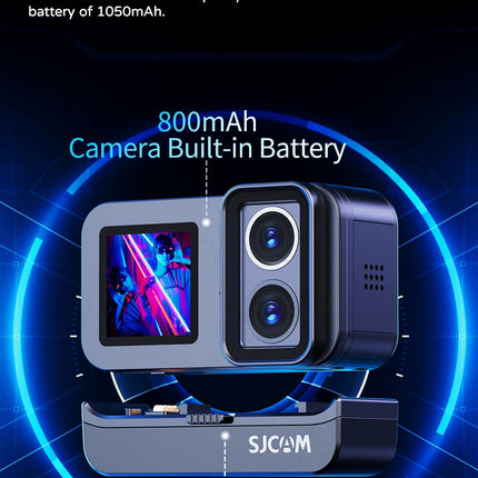 DIBELLAY SJCAM SJ20 4K Dual-Lens Action Camera – Anti-Shake, Waterproof, 5G WiFi, Touch Screen, Motion Detection