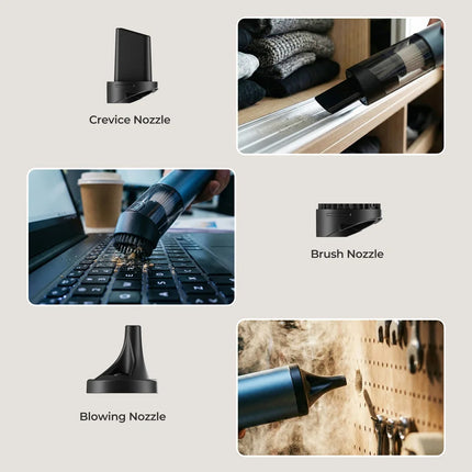 70W Portable Cordless Vacuum – 2-Speed Suction & Blower for Car/Home