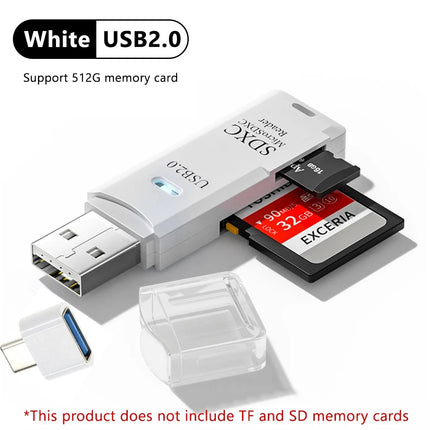 Tutew 2-in-1 USB Card Reader – SD/TF, USB 3.0/2.0