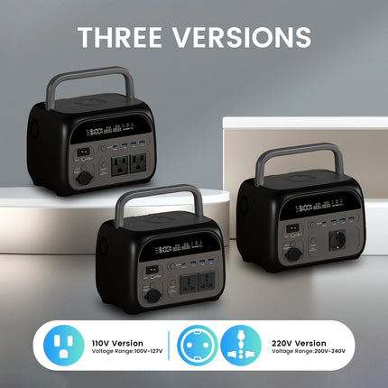 CTOLITY 500W Portable Power Station with AC Output & Solar Charging