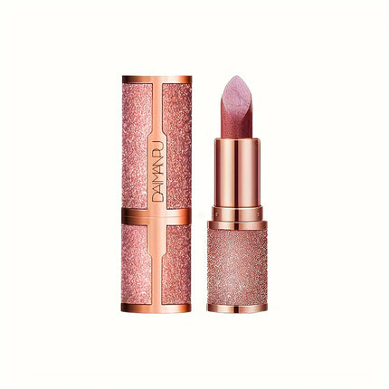 Smoky Rose Lipstick – Glossy Velvet Texture, Waterproof & Long-Lasting