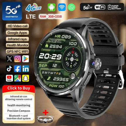 5G AMOLED Smart Watch with GPS & WiFi