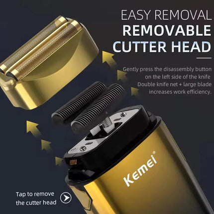 Kemei KM-TX10 Electric Shaver Rechargeable Hair