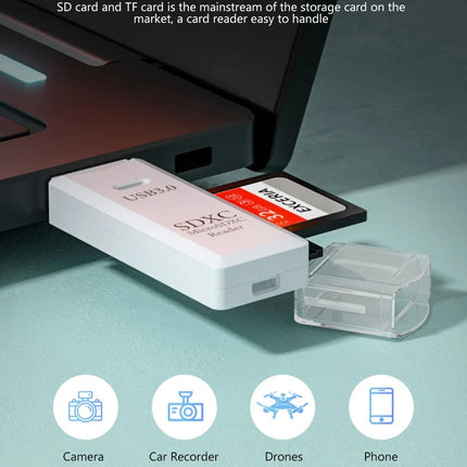 Tutew 2-in-1 USB Card Reader – SD/TF, USB 3.0/2.0