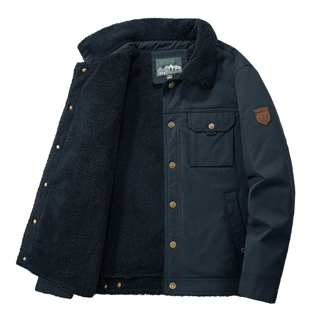 Men Winter New Fleece Thick Warm Jacket Men Fashion