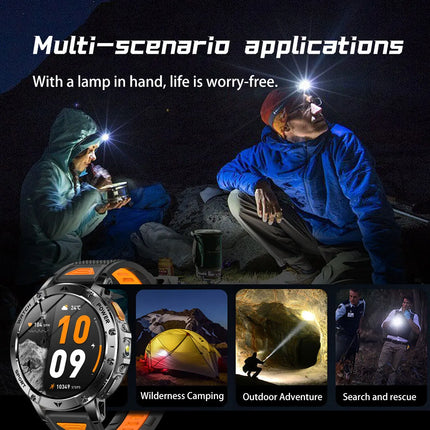 Military Sports Smart Watch with Flashlight