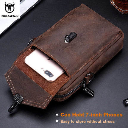 BULLCAPTAIN Crazy Horse Leather Men's