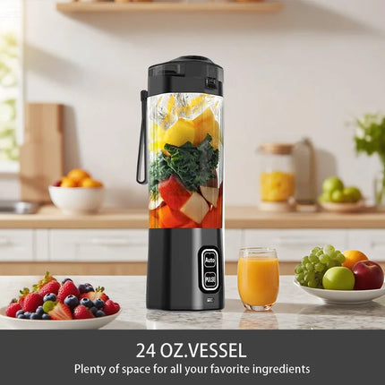700ML Portable Juicer Blender – USB Rechargeable, 6-Blade Smoothie Maker