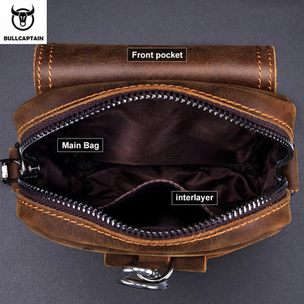 BULLCAPTAIN Crazy Horse Leather Men's
