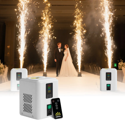 350W Mini Cold Spark Machine - Portable with Auto Cutoff,  Fountain Spark Effects for Stage/Wedding