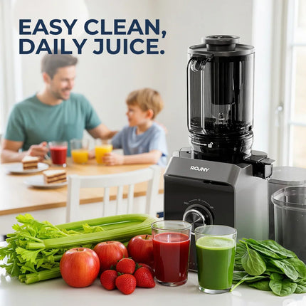 ROUNY Slow Juicer – Cold Press, Easy Cleaning & Large Feed Design