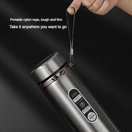 DIBELLAY – Thermos Inox 500 ml–1 L avec Affichage Température LED, Flacon Sous Vide Portable