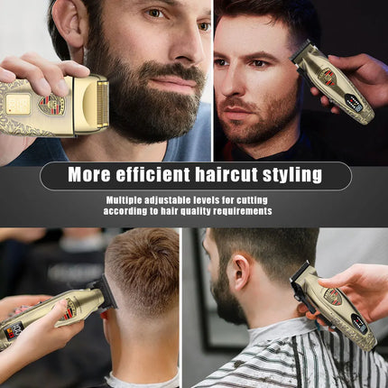 Hair Clippers Set Cordless USB Rechargeable Electric