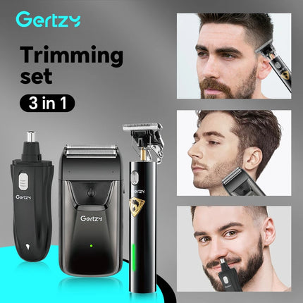 3 in 1 Men's USB charging electric foil shaver