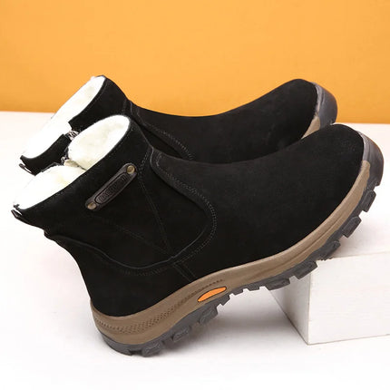 Bottes neige homme en cuir