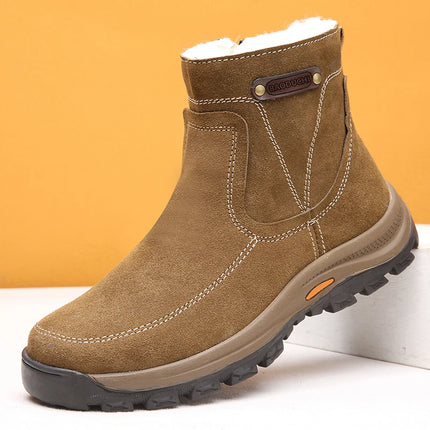 Bottes neige homme en cuir