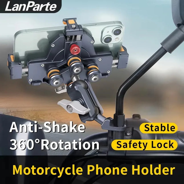 DIBELLAY LanParte – Support Téléphone Vélo & Moto avec Absorbeur de Chocs