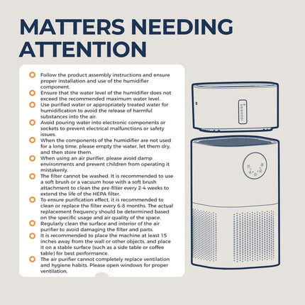 H13 HEPA Air Purifier & Humidifier – Allergy & Pet Friendly