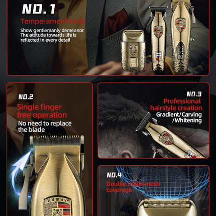 Hair Clippers Set Cordless USB Rechargeable Electric Barber