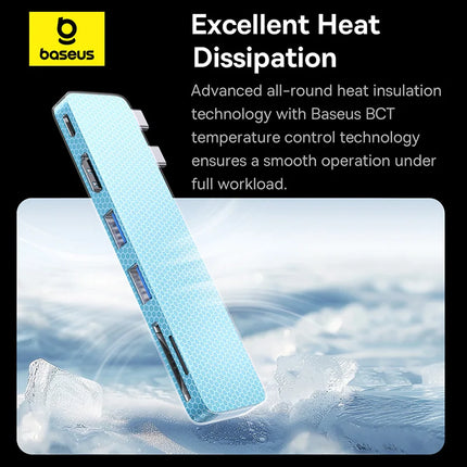 DIBELLAY Dual USB-C Hub 4K HDMI, 40Gbps, USB 3.0, SD/TF for MacBook Pro/Air