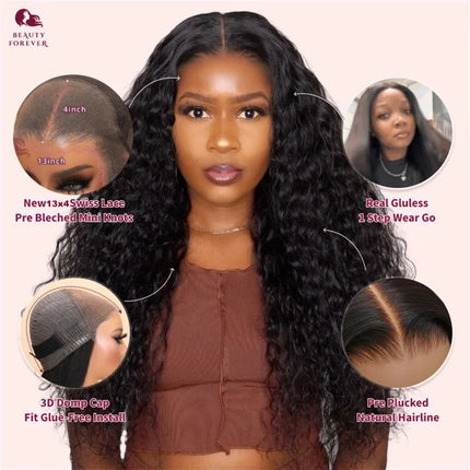 Beautyforever Water Wave Wig – 7x5 HD Lace, 200% Density