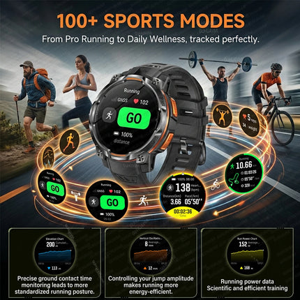 GPS Sports Smart Watch with Flashlight