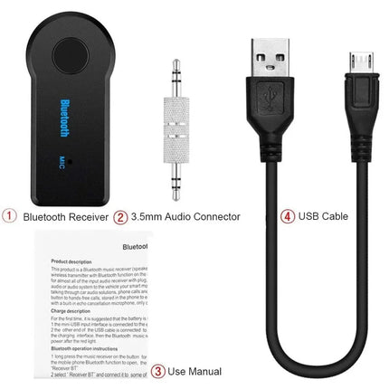 Bluetooth 5.0 Car AUX Receiver 3.5mm Hands-Free Adapter
