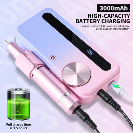 Ponceuse à ongles électrique 35 000 RPM – Rechargeable & portable