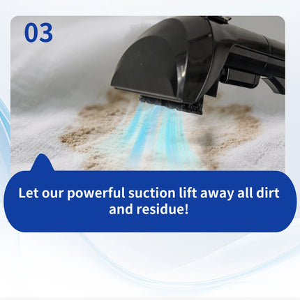 ABIR G80 Handheld Carpet & Upholstery Cleaner, 150,000PA Wet/Dry Vacuum for Home, Car & Pets