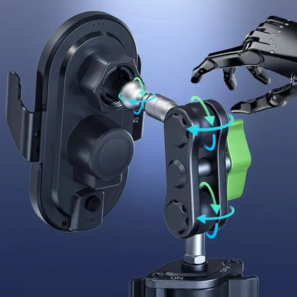 DIBELLAY LanParte – Support Voiture Sans Fil 15W avec Recharge Rapide Auto-Clamp