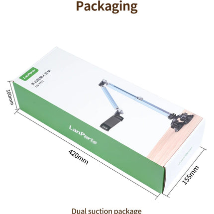 DIBELLAY – Support Tablette & Téléphone de Bureau Ultra Solide à Double Ventouse