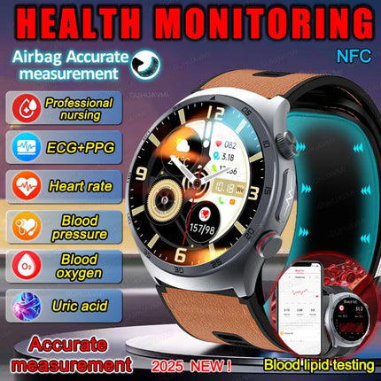 Watches Air Pump Airbag Accurate Measure Smart Watch Men Micro Physical Examination BloodPressure Sport SmartWatch