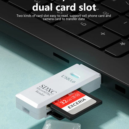 Tutew 2-in-1 USB Card Reader – SD/TF, USB 3.0/2.0