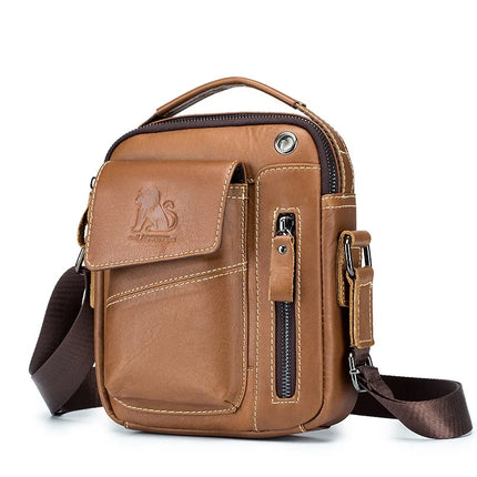 Men's Small Cowhide Single-shoulder Bag genuine leather fashion