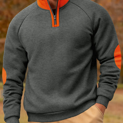 Color-Block Half-Zip Sweater