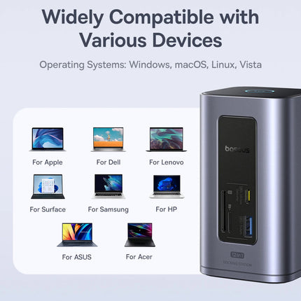 Baseus 12-in-1 USB-C Hub with HDMI & 100W PD