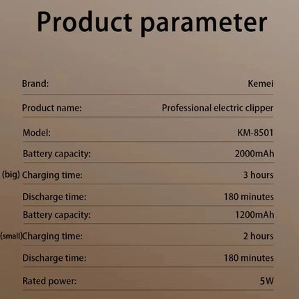 3 in 1 Kemei Original Hair Clipper Kit for Men,Electric Shaver,Hair