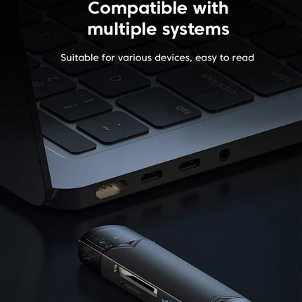 6-in-1 USB 3.0 Card Reader – Type-C & Micro USB OTG