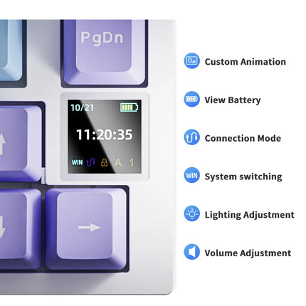 K820Pro Mechanical Gaming Keyboard – Wireless, Hot-Swap & Knob