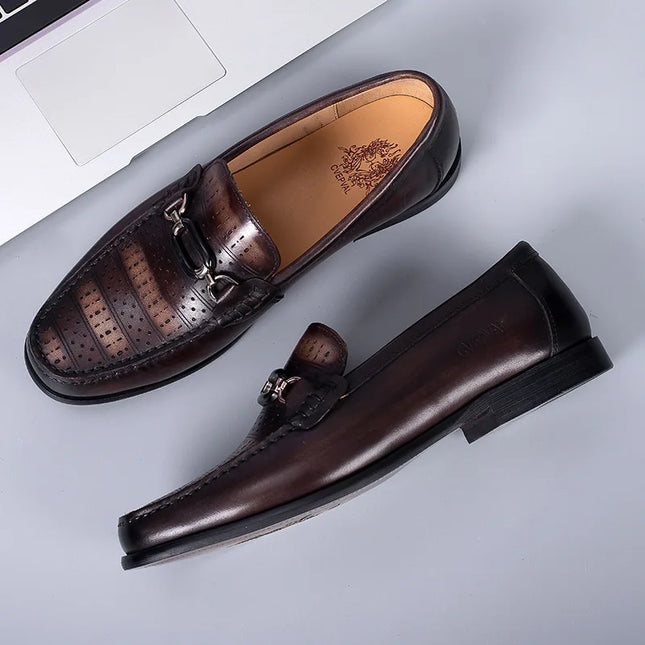 Leather Men Moccasins Shoes