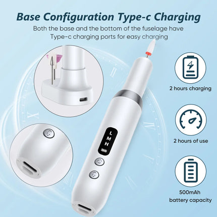 Polisseur d’ongles électrique – Embouts pro pour ponçage & polissage