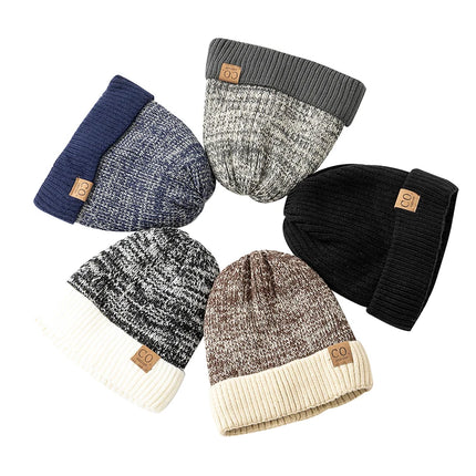 Unisex Two-Tone Fleece-Lined Beanie