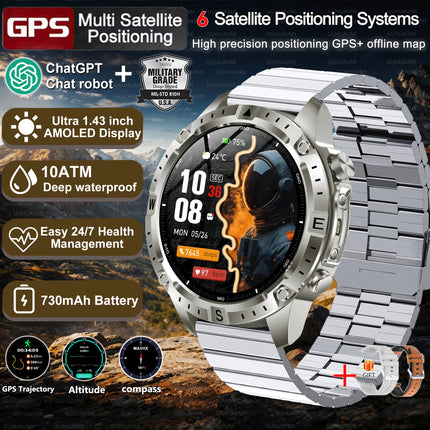 Outdoor Military GPS Smart Watch