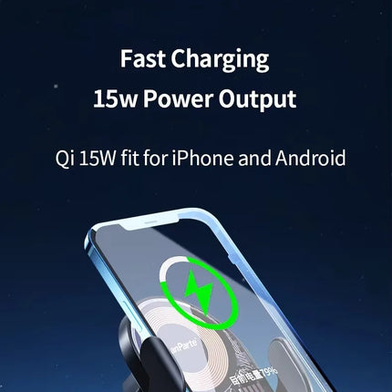 DIBELLAY LanParte – Support Voiture Sans Fil 15W avec Recharge Rapide Auto-Clamp