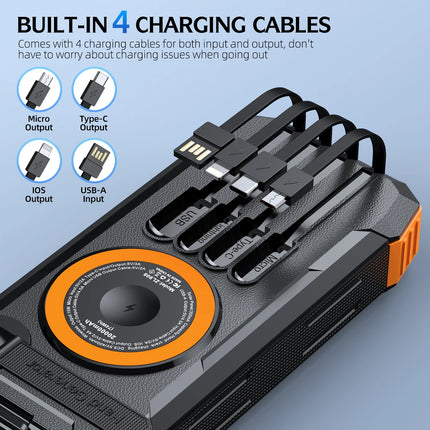 100,000mAh Solar Power Bank with Hand Crank